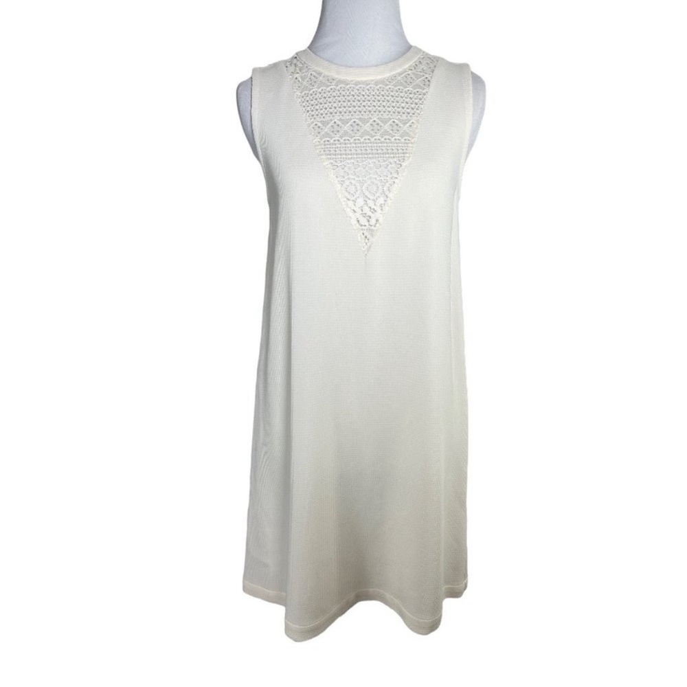 Rebecca Minkoff Ivory Lace Insert Sleeveless Dress - Picture 2 of 10